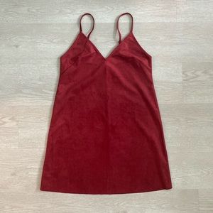 Aritzia Wilfred Free Vivienne Dress Burgundy